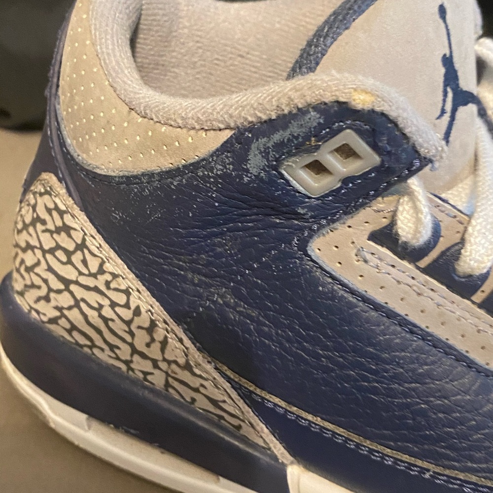 Nike Air Jordan 3 Retro Georgetown Blue- 4.5 Y- 6 W - Picture 6 of 14